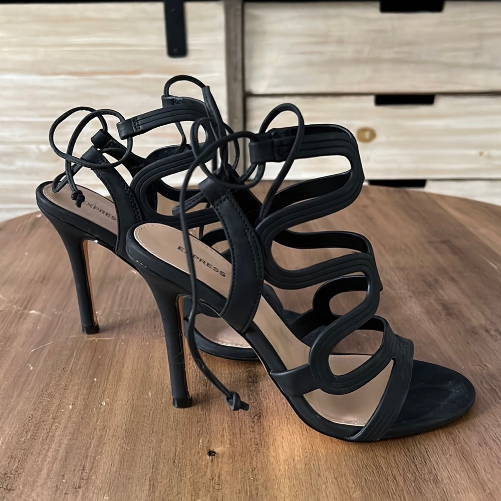 Black Lace Up Heels